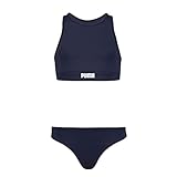 PUMA Kinder Bikini Set Badebekleidung, Marineblau, 164