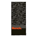 Bench Strand- und Saunatuch, Nature Inspired, 80x180 cm, 100 % Baumwolle, Velours, Mit Aufhänger, Farbe: Grau Tarnmuster, Art.Nr.: 6112608537