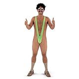 GOODS+GADGETS Borat Mankini Herren Badeanzug Tanga Badehose Badeshorts Alternativ Party-Kostüm Bikini für Männer, Einheitsgröße, Grün