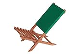 Erst-Holz Klappstuhl Strandstuhl Anglerstuhl Gartenstuhl Stuhl zum Zusammenstecken grüner Bezug V-10-352, Ausstattung:Einzelstück