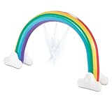 Summer Waves Regenbogen Wassersprinkler | 251x79x190 cm bunt | Wasser Sprinkler und Wasserspielzeug für den heimischen Garten | Kinder Wasserspaß für zu Hause inkl. Reparaturset