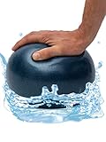 Traptix® Robuster & Kleiner Wasserball aufblasbar - Phthalatfrei & BPA-frei - Griffiger Soft-Strandball für Klein & Groß - Riesen Spaß im Wasser und an Land (23cm, blau)