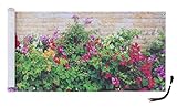 Maximex Balkon-Sichtschutz Mauerblumen, UV- und witterungsbeständig, Schnelltrocknend, Reißfest, 85 x 500 cm, Mehrfarbig