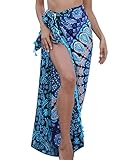 UMIPUBO Damen Sarong Pareo für Den Strand, Sommer Bikini Vertuschen Cover up, Boho Strandtuch, Sonnenschutz Wickelkleid 180 * 130cm (A)